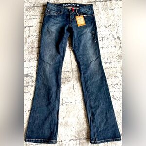 Guess Slim Fit Low Boot Cut Extensible Stretch Blue Jeans in Size 26